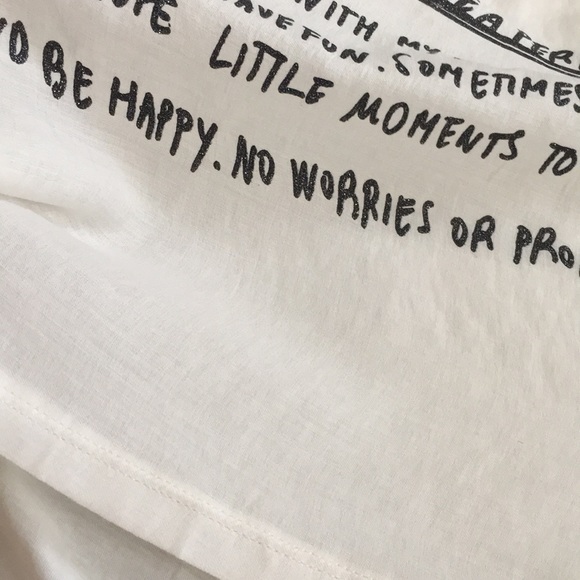 Zara Linen White T-Shirt - Picture 7 of 8